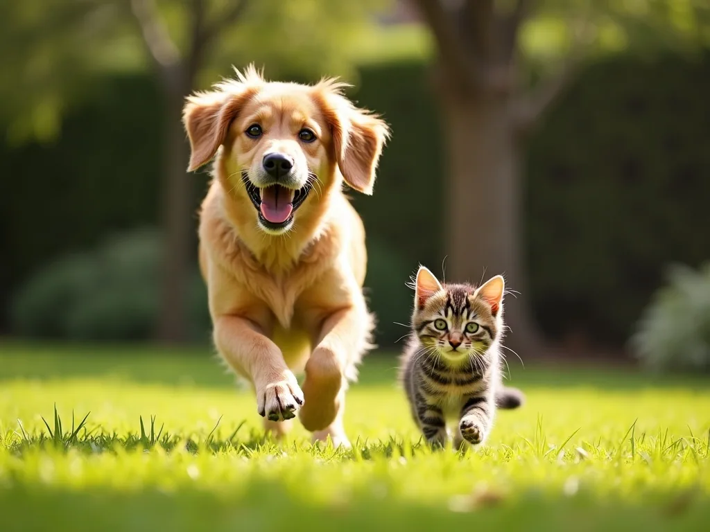 A happy dog and kitten — the pets behind Giddy Pets