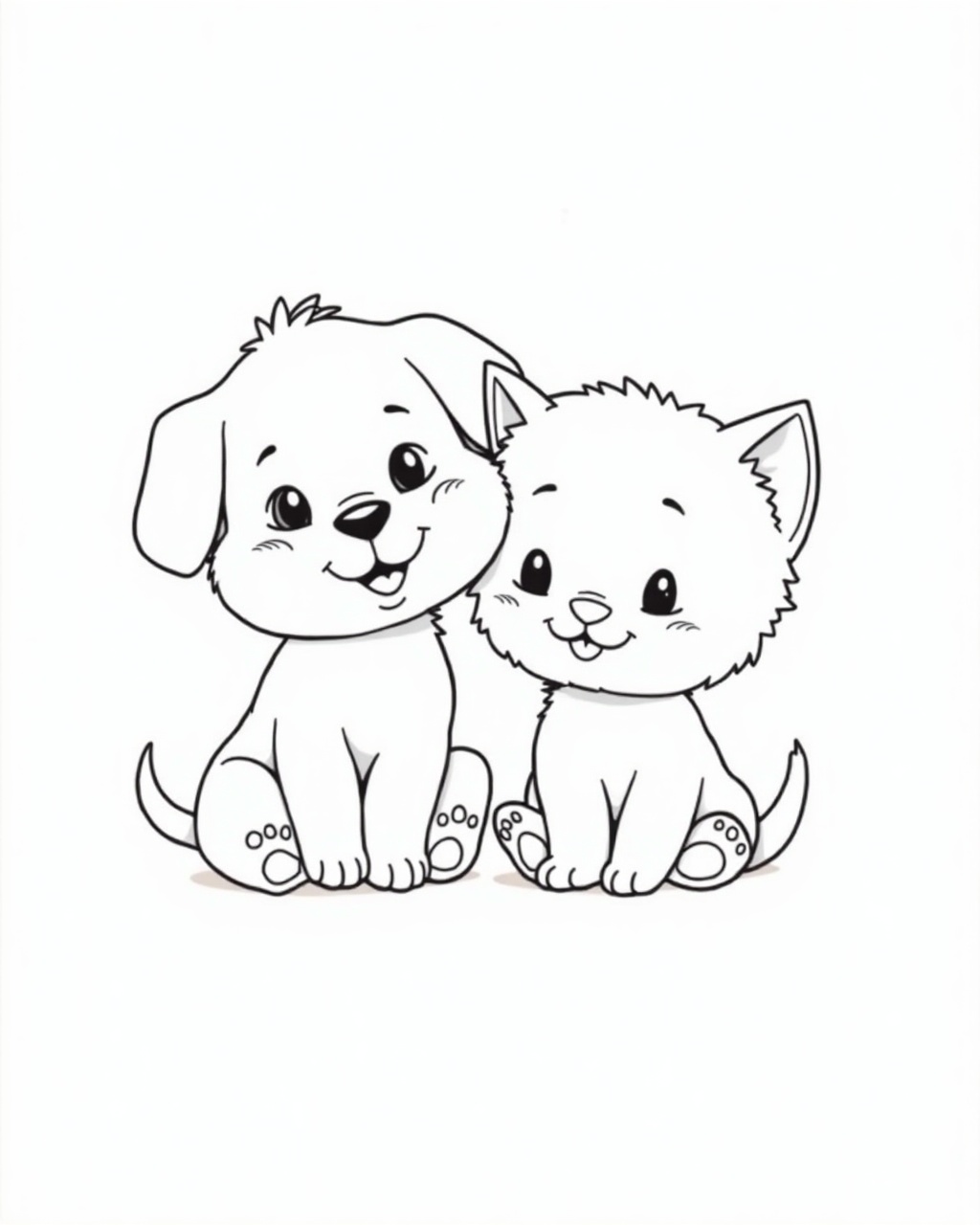 Best Friends colouring page to print