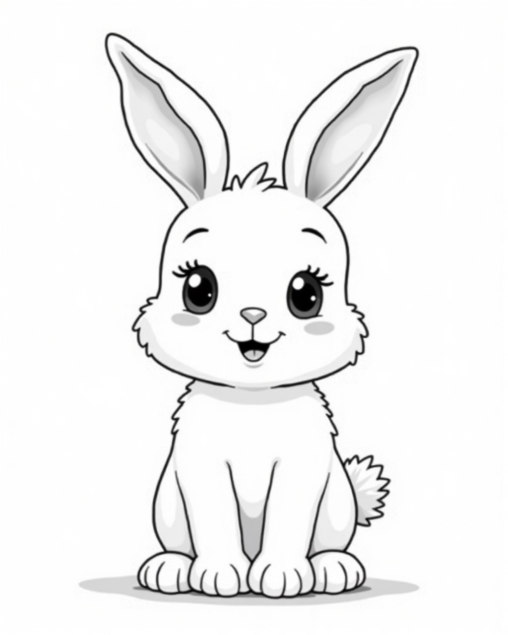 Bunny Rabbit colouring page to print